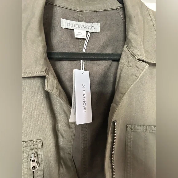 Outerknown Utility Jumper in Olive Green, NWT, size Medium - Picture 5 of 7